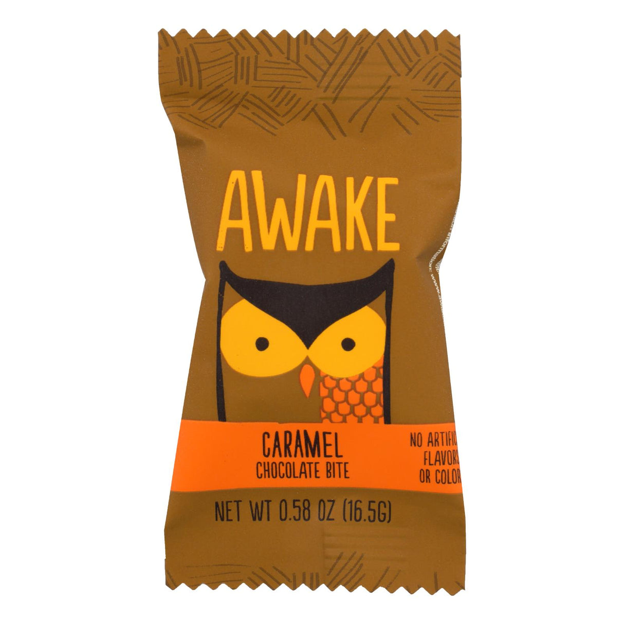 Awake Chocolate Bites: Chocolate Caramel - Case of 50 (0.58 Oz. Each) - Cozy Farm 