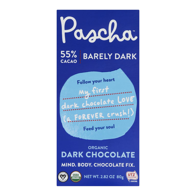 Pascha - Bar Chocolate 55% Cacao - Case Of 10 - 2.82 Oz - Cozy Farm 