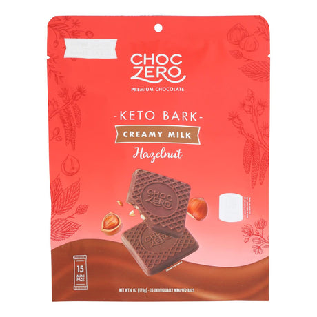 Choc Zero Keto Milk Chocolate Hazelnut - 12 Pack of 6 Oz Bars - Cozy Farm 