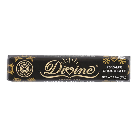 Divine Dark Chocolate Snack Bars - Case of 18 - 1.2 Oz Each - Cozy Farm 