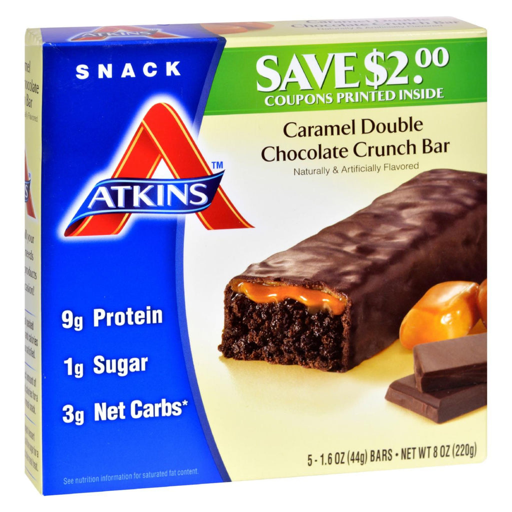 Atkins Advantage Bar Caramel Double Chocolate Crunch - 5 Bars - Cozy Farm 