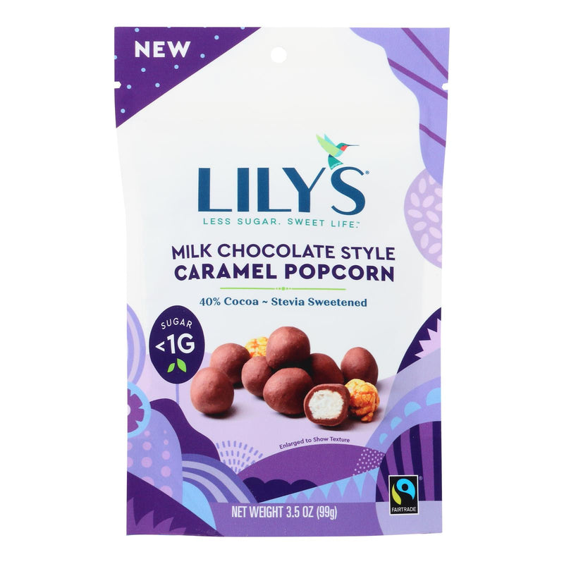 Lilys Milk Chocolate Caramel Stevia Popcorn, 3.5oz - Pack of 12 - Cozy Farm 