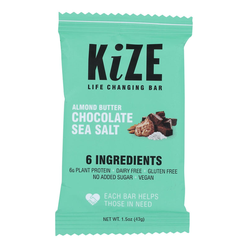 Kize Concepts - Energy Bar Almond Chocolate Sea Salt - Case Of 10-1.5 Oz - Cozy Farm 
