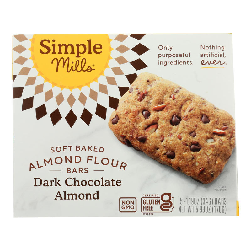 Simple Mills - Bar Sft Baked Dark Chocolate Almond - Case Of 6 - 5.99 Oz - Cozy Farm 