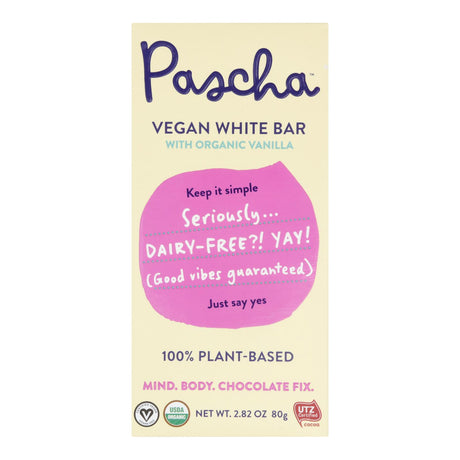 Pascha Vegan White Chocolate Bar - 2.82 Oz - Case of 10 - Cozy Farm 