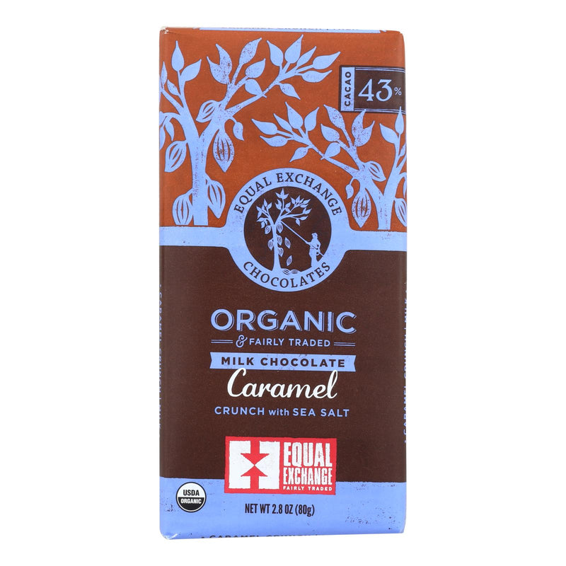 Equal Exchange Organic Dark Chocolate Caramel Crunch With Sea Salt - Caramel Crunch - Case Of 12 - 2.8 Oz. - Cozy Farm 