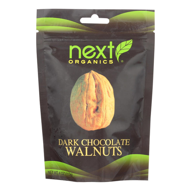 Next Organics Dark Chocolate Walnuts - Case of 6 - 4 Oz Bags - Cozy Farm 