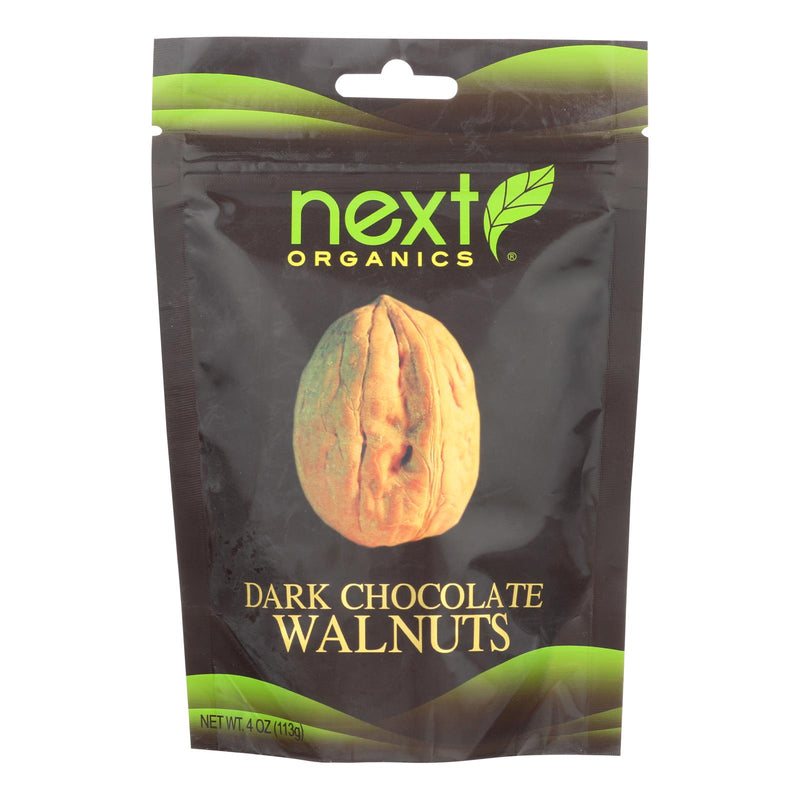Next Organics Walnuts, Dark Chocolate - Case of 6 - 4 Oz - Cozy Farm 