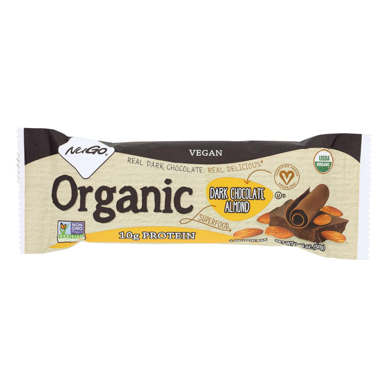 Nugo Nutrition Bar - Organic, Dark Chocolate Almond - 1.76 Oz - Case of 12 - Cozy Farm 