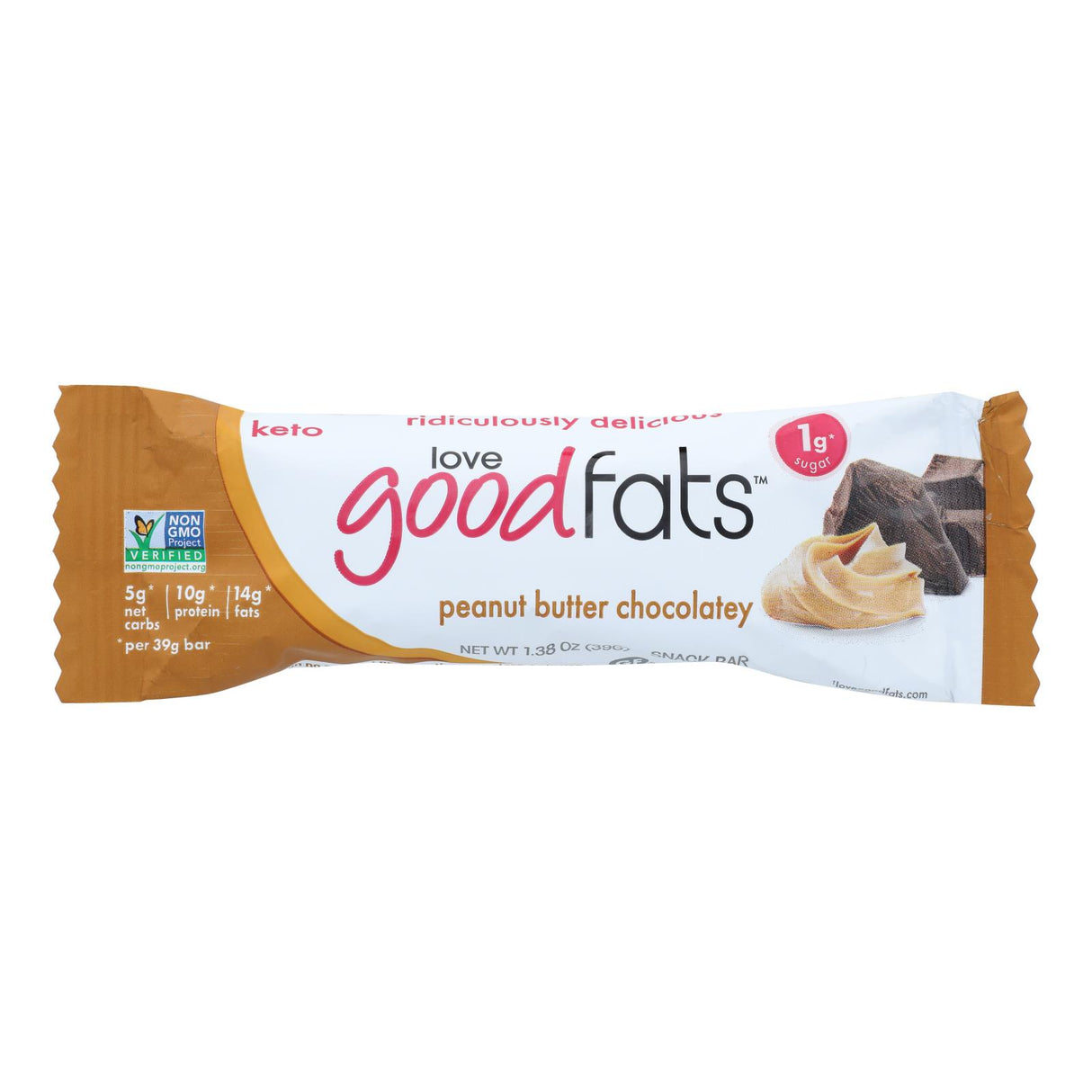 Love Good Fats Bar, PB Chocolate, 1.38 Oz, 12-Pack - Cozy Farm 
