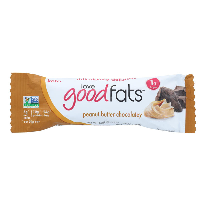 Love Good Fats Bar, PB Chocolate, 1.38 Oz, 12-Pack - Cozy Farm 