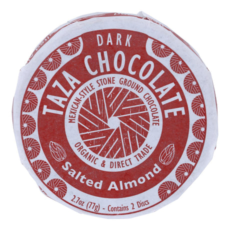 Taza Chocolate Organic Mexicano Dark Chocolate Salted Almond Discs - 2.7 Oz - Cozy Farm 