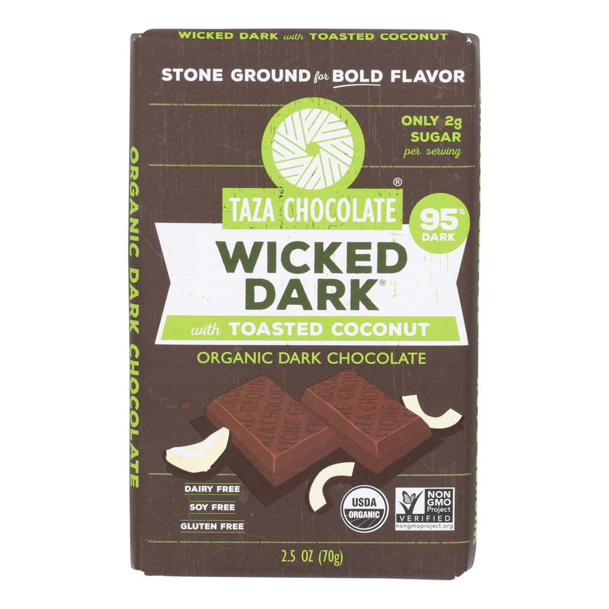 Taza Chocolate Organic Dark Chocolate, 2.5 Oz Bars (Case of 10) - Cozy Farm 