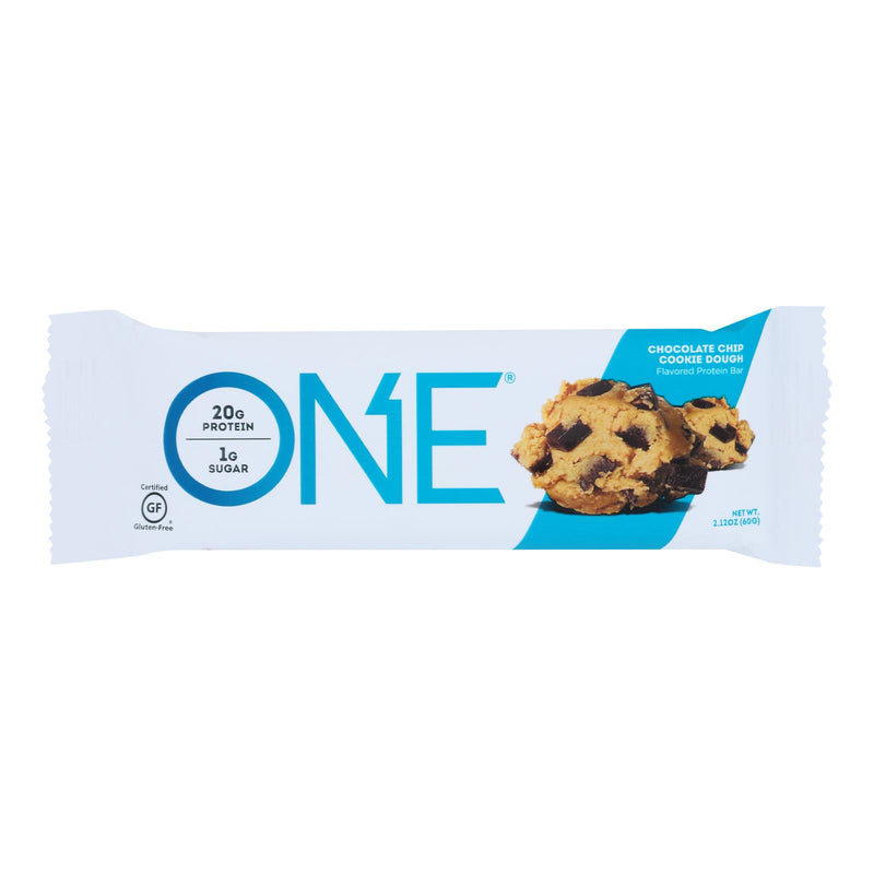 One Chocolate Chip Cookie Dough Flavored Protein Bars  - Case Of 12 - 60 Grm - Cozy Farm 
