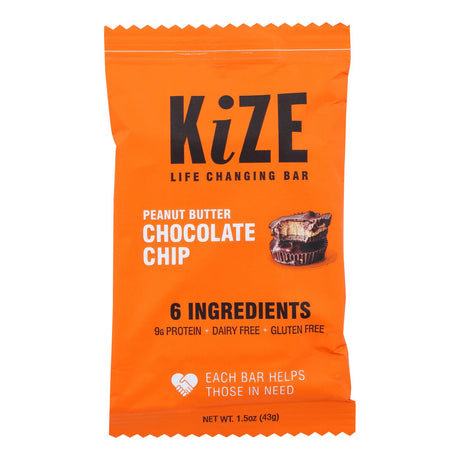 Kize Concepts Energy Bar Raw Peanut Butter Chocolate Chip, 1.5oz, Case of 10 - Cozy Farm 