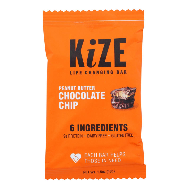 Kize Concepts - Energy Bar Raw Peanut Butter Chocolate Chip - Case Of 10-1.5oz - Cozy Farm 
