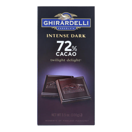 Ghirardelli Intense Dark Chocolate Bars, 72% Cacao Twilight Delight, 3.5 Oz Bars, Case of 12 - Cozy Farm 
