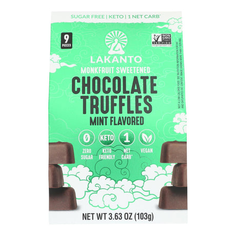 Lakanto Keto Mint Chocolate Truffles - 3.63 Oz Case - Cozy Farm 