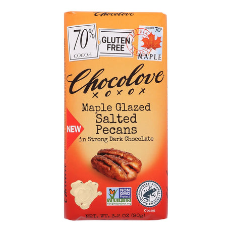 Chocolove Dark Chocolate Bar with Maple Glaze and Pecans - 12-Pack of 3.2 oz. Bars - Cozy Farm 