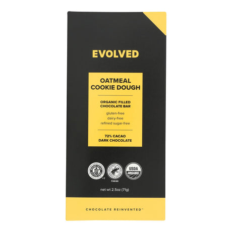 Evolved Chocolate Bar Oatmeal Cookie Dough, 2.5 Oz (Pack of 8) - Cozy Farm 