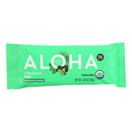 Aloha PLT Protein Bar, Chocolate Mint, 12 Pack, 1.98 Oz Bars - Cozy Farm 