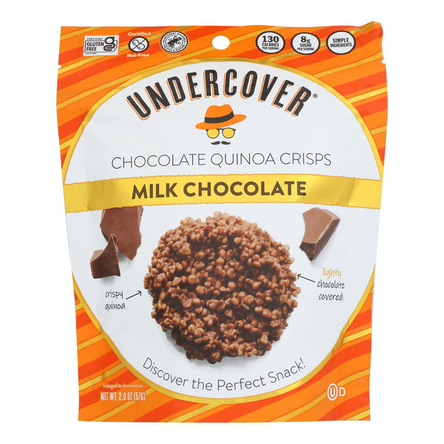 Undercover Quinoa Crispy Quinoa Milk Chocolate - Case of 12 - 2 Oz - Cozy Farm 