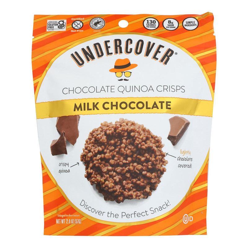 Undercover Quinoa Crispy Quinoa Milk Choco - Case of 12 - 2 Oz - Cozy Farm 