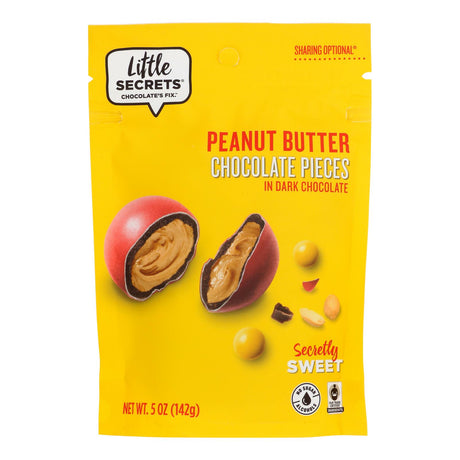 Little Secrets Dark Chocolate Peanut Butter Candies - Case of 8 - 5 Oz. Bags - Cozy Farm 