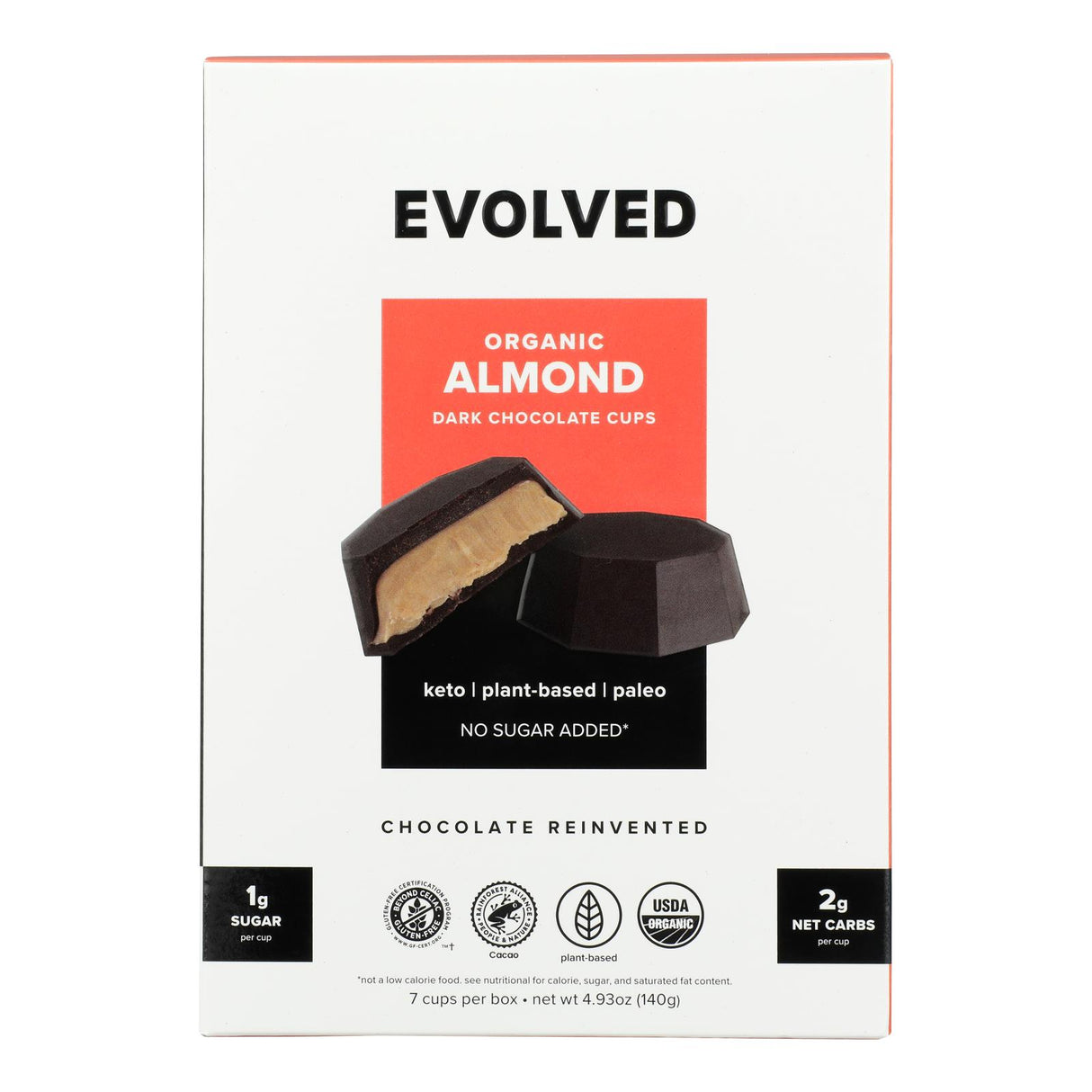 Evolved Keto Snack Cups: Almond Flavor, 4.93 oz, 7-Pack (42 Servings) - Cozy Farm 