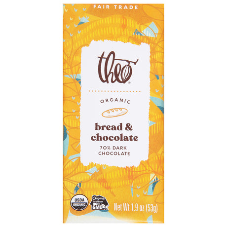 Theo Chocolate 70% Dark Chocolate & Sea Salt Bar - Case of 12-1.9 Oz - Cozy Farm 