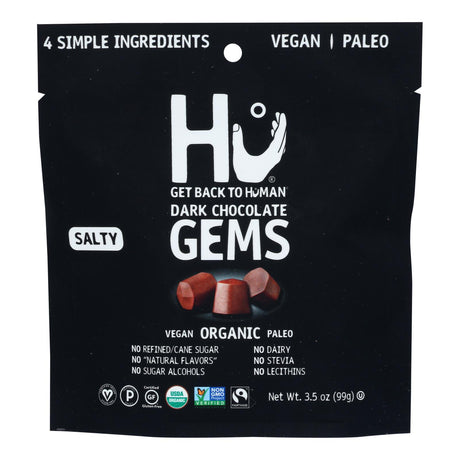Hu Gems Dark Chocolate Salty Case of 6 - 3.5 oz. - Cozy Farm 