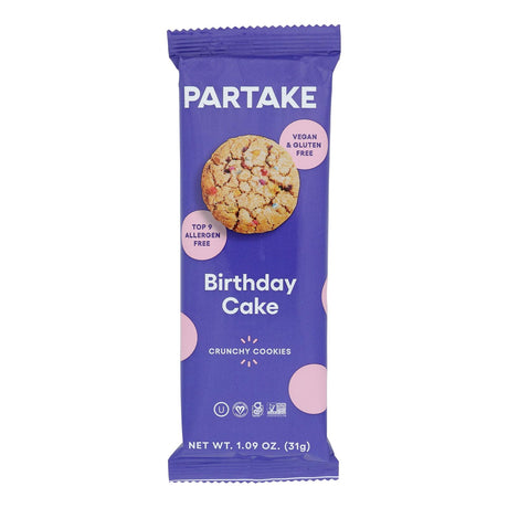 Partake Foods Birthday Cake Cookies, 1-Ounce Bags (Pack of 24) - Cozy Farm 