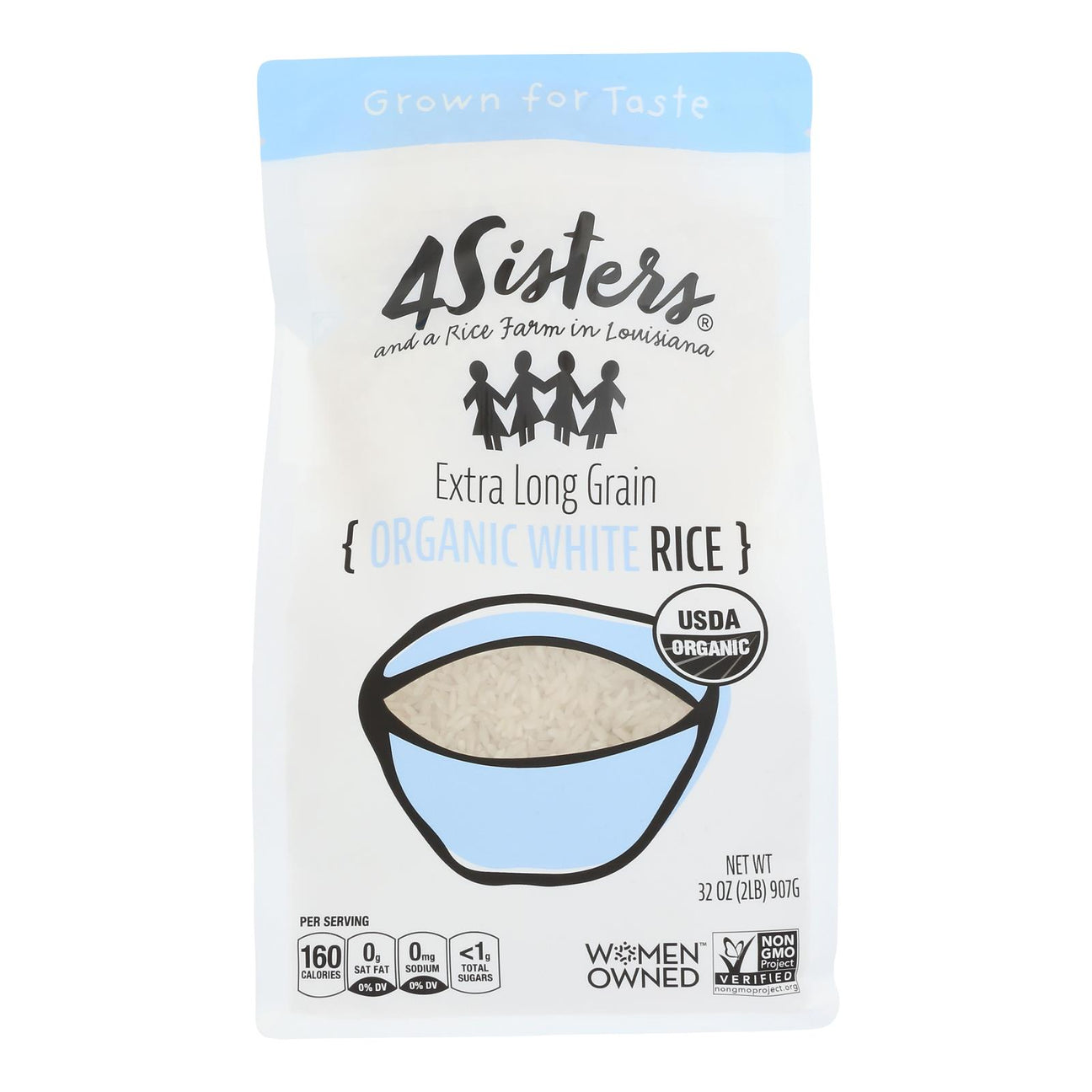 4 Sisters Rice OG2 White Long Grain | 2 Lb x6 - Cozy Farm 