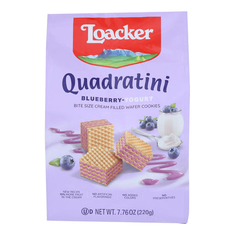 Loacker Quadratini Yogurt Blueberry Wafer Cookies, 7.76 Oz - Cozy Farm 