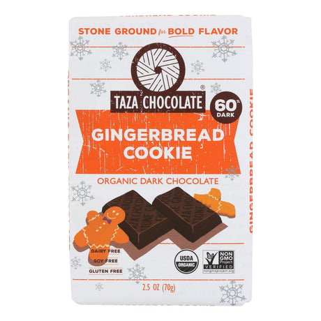 Taza Chocolate Gingerbread Cookie Chocolate Bar - 2.5 Oz - Pack of 10 - Cozy Farm 