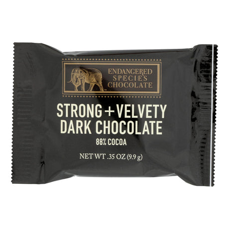 Endangered Species Chocolate - Strong Velvety Dark Chocolate - Case of 250 - 0.35 oz Bars - Cozy Farm 