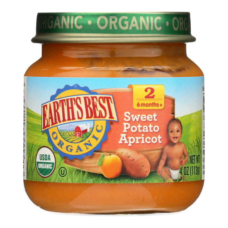 Earth's Best Stg 2 Og2 Sweet Potato Apricot, 4 Oz (10-Pack) - Cozy Farm 