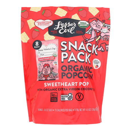 Lesser Evil Popcorn Sweetheart Multipack Variety - 12-Pack (8/.6 oz.) - Cozy Farm 