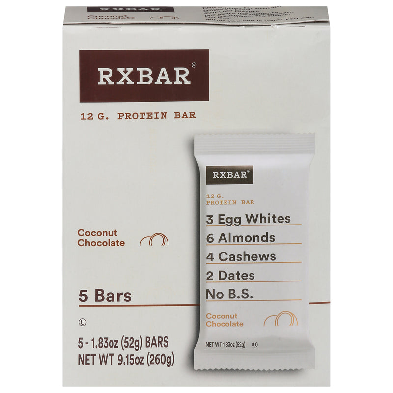 Rx Bar Coconut Chocolate Protein Bar - 6 x 1.83oz Packs - Cozy Farm 