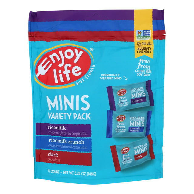 Enjoy Life Mini Chocolate Variety Bars - 15ct (Pack of 6) - Cozy Farm 