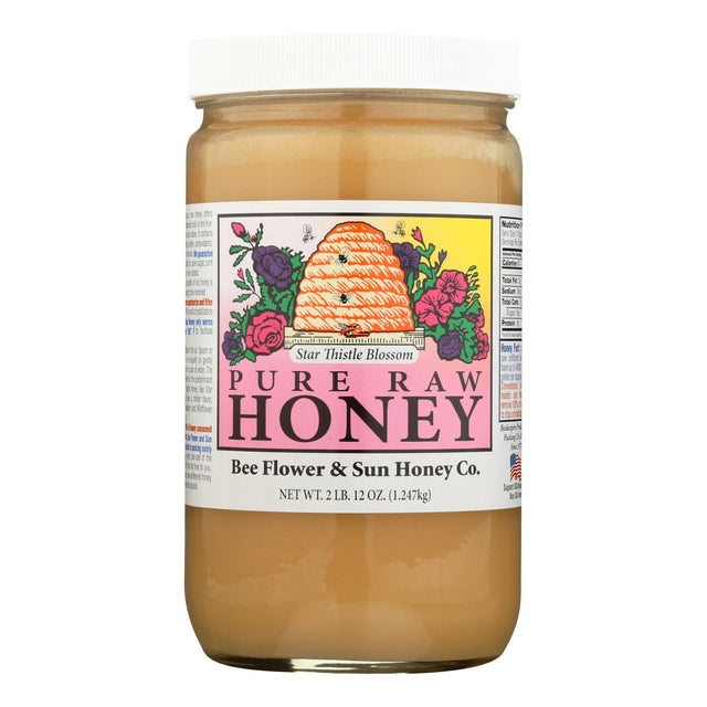 Bee Flower & Sun Honey - Star Thistle Blossom Honey - 44 oz. Case - Cozy Farm 