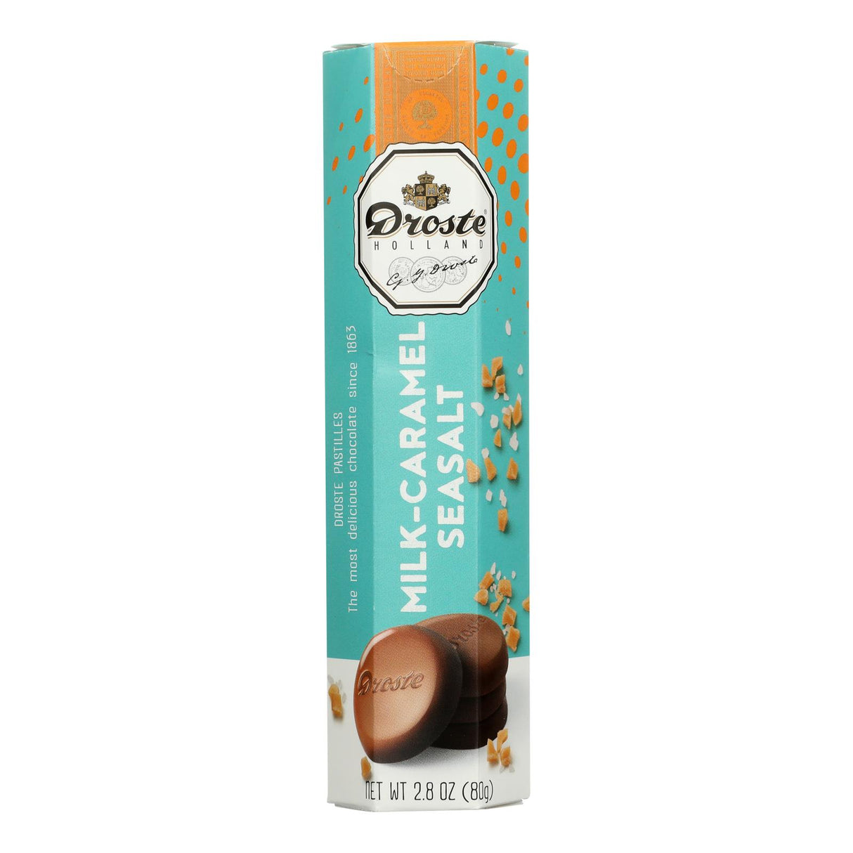 Droste Caramel Sea Salt Pastilles - 2.8 Oz, Case of 12 - Cozy Farm 