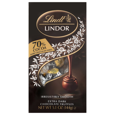 Lindt Lindor Xtra Dark Chocolate Truffles - Pack of 6, 5.1 Oz Each - Cozy Farm 
