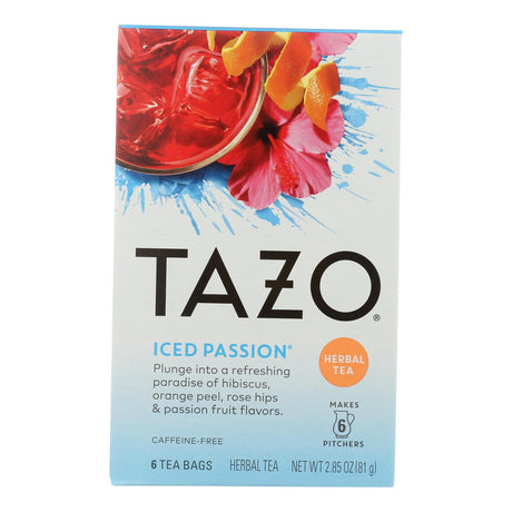 Tazo Tea Iced Passion Herbal Tea - 6-Bag Boxes (Case of 4) - Cozy Farm 