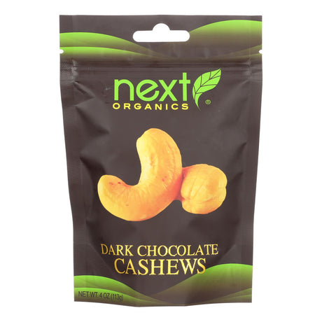 Next Organics Dark Chocolate Cashews - Case of 6 - 4 Oz Packs - Cozy Farm 