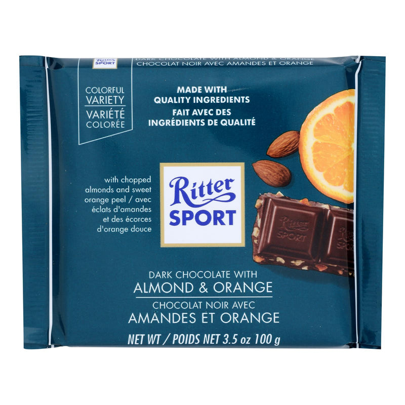 Ritter Sport Dark Chocolate Almond & Orange - 3.5 Oz (12-Pack) - Cozy Farm 