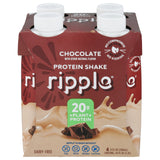 Ripple Foods PBC Chocolate RTD Plant Based Shake 4/11 fl oz (Case of 6) - Cozy Farm 