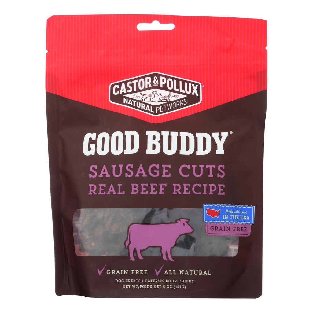 Castor & Pollux Good Buddy Sausage Cuts Dog Treats - Real Beef - 5 Oz. (Case of 6) - Cozy Farm 