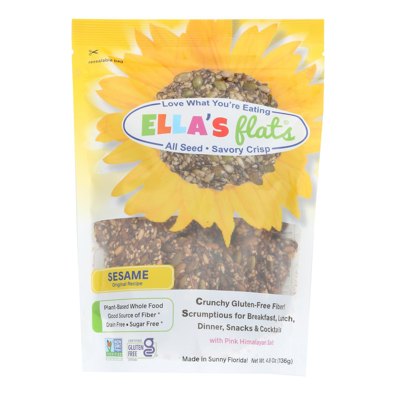 Ella's Flats Sesame Seeds, 4.8 Oz (Case of 6) - Cozy Farm 