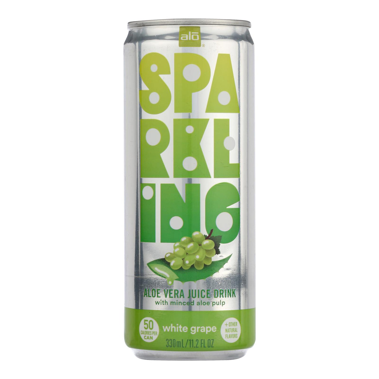 Aloe Sparkling White Grape Drink - 12 Pack - 11.2 fl. oz. Cases - Cozy Farm 